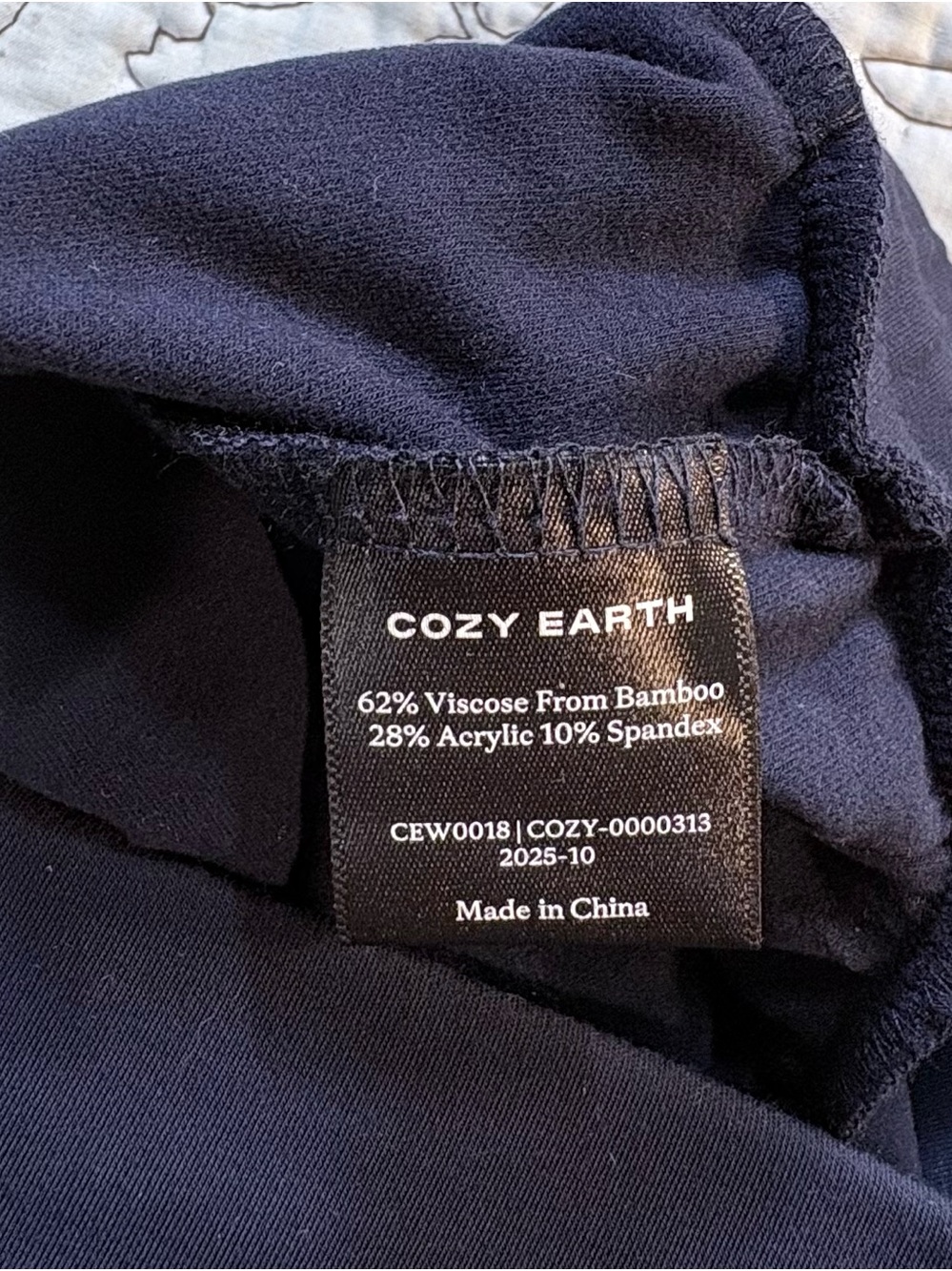 ☀️Cozy Earth Brushed Bamboo Jogger Pants Navy Blue Lounge Athleisure Sz M🧡 - Picture 9 of 11